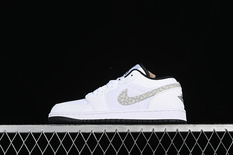 All categories Air Jordan Jordan series basketball shoes Air Jordan 1 Low Air Jordan 1 Low AJ1 Joe 1 mesh white low-top retro basketball shoes 338145-110